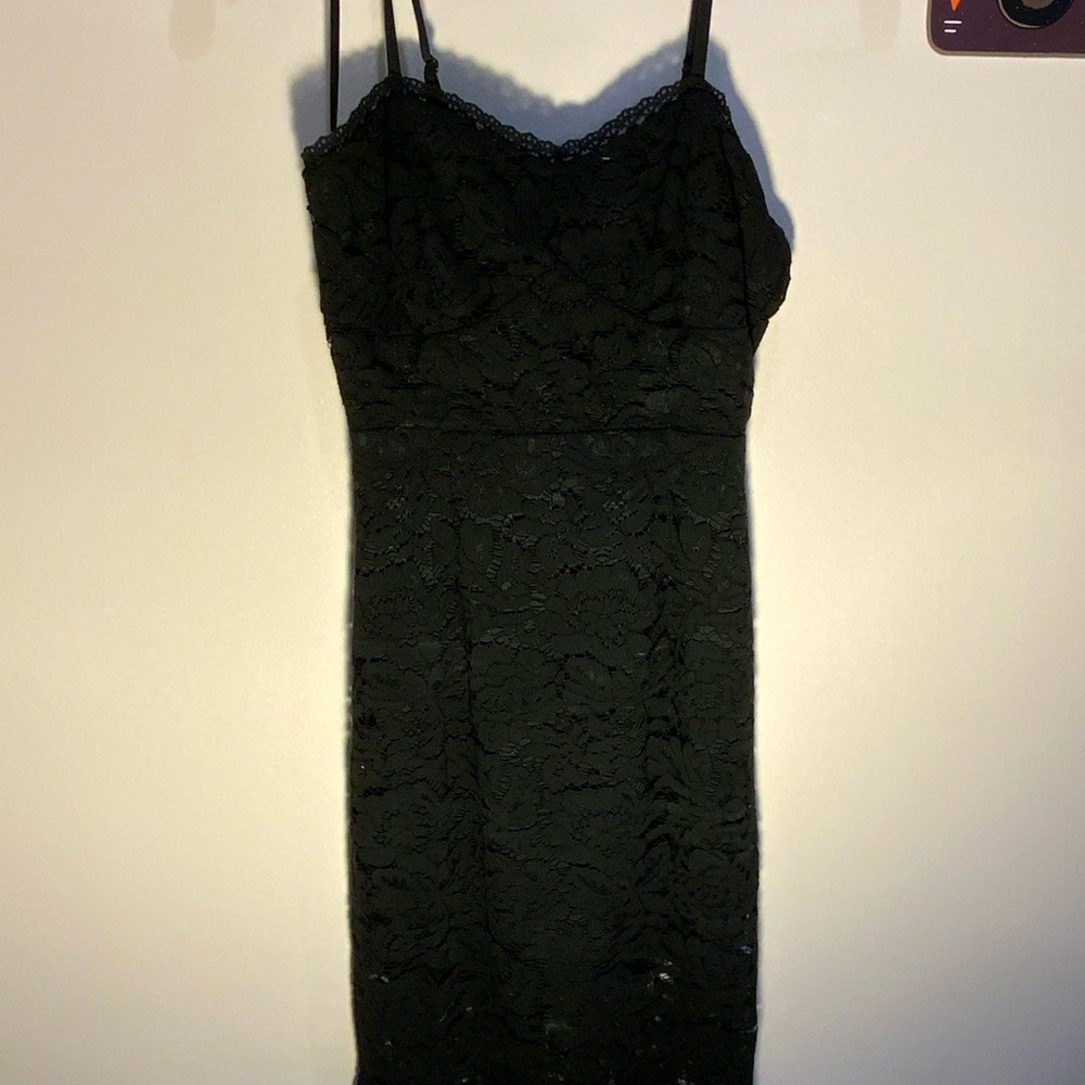 Black lace dress